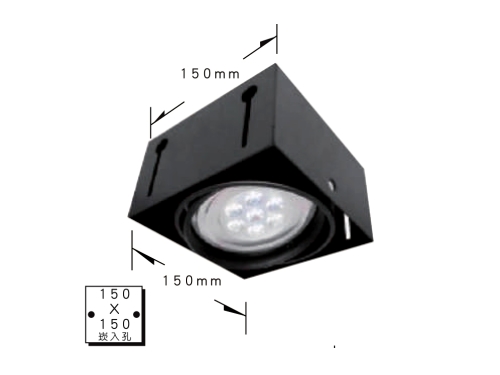 LED燈飾︰LED燈泡、LED燈管、LED燈具批發～AR111單燈無邊框